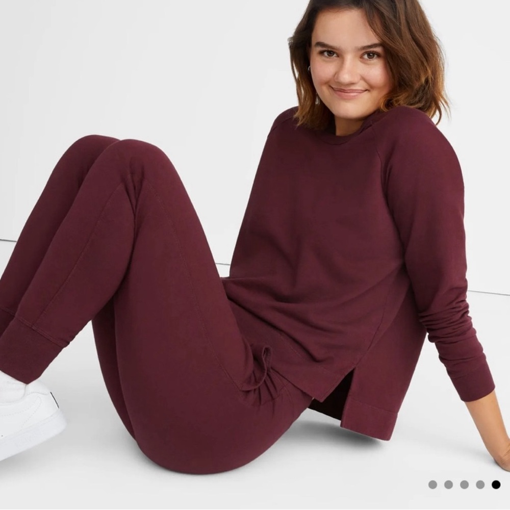 American Giant Black Amber Luxe modal sweatshirt pants XS set $128